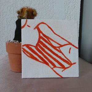 Un tableau aux teintes estivales et orangées