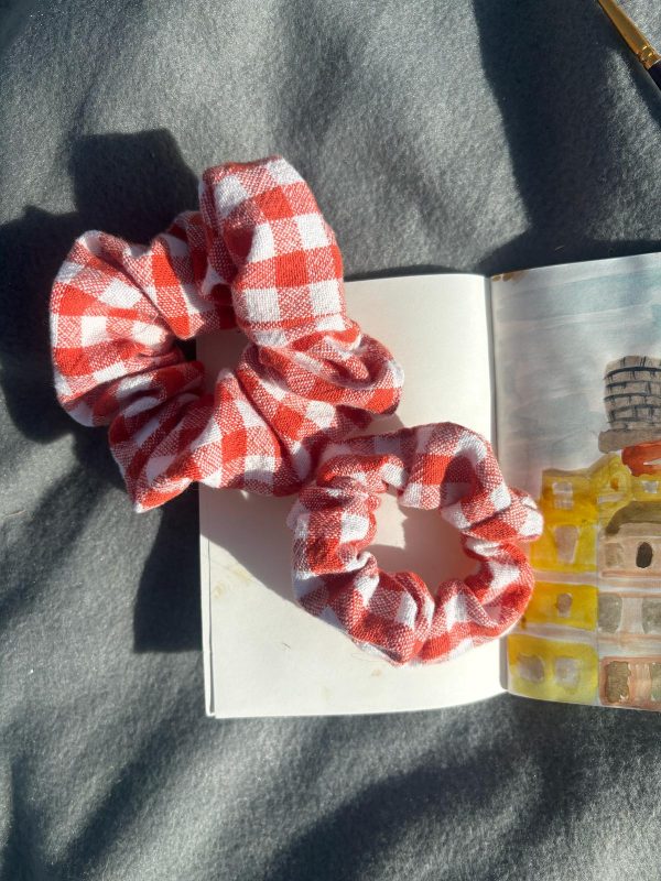 Chouchous en coton, blanc et rouge – Image 2